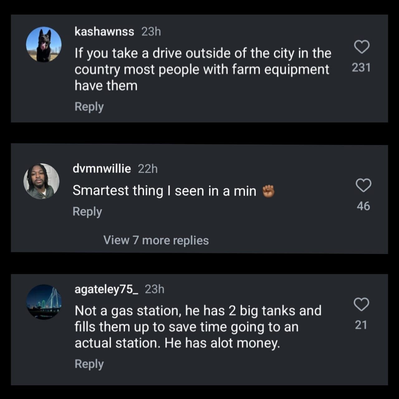 Comments underneath @hotfreestyle's IG post